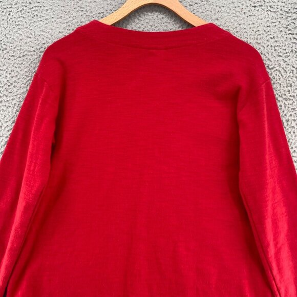 J Jill Top Womens Extra Small Red Pure Jill Long Sleeve Pockets Stretch Casual - Picture 4 of 9